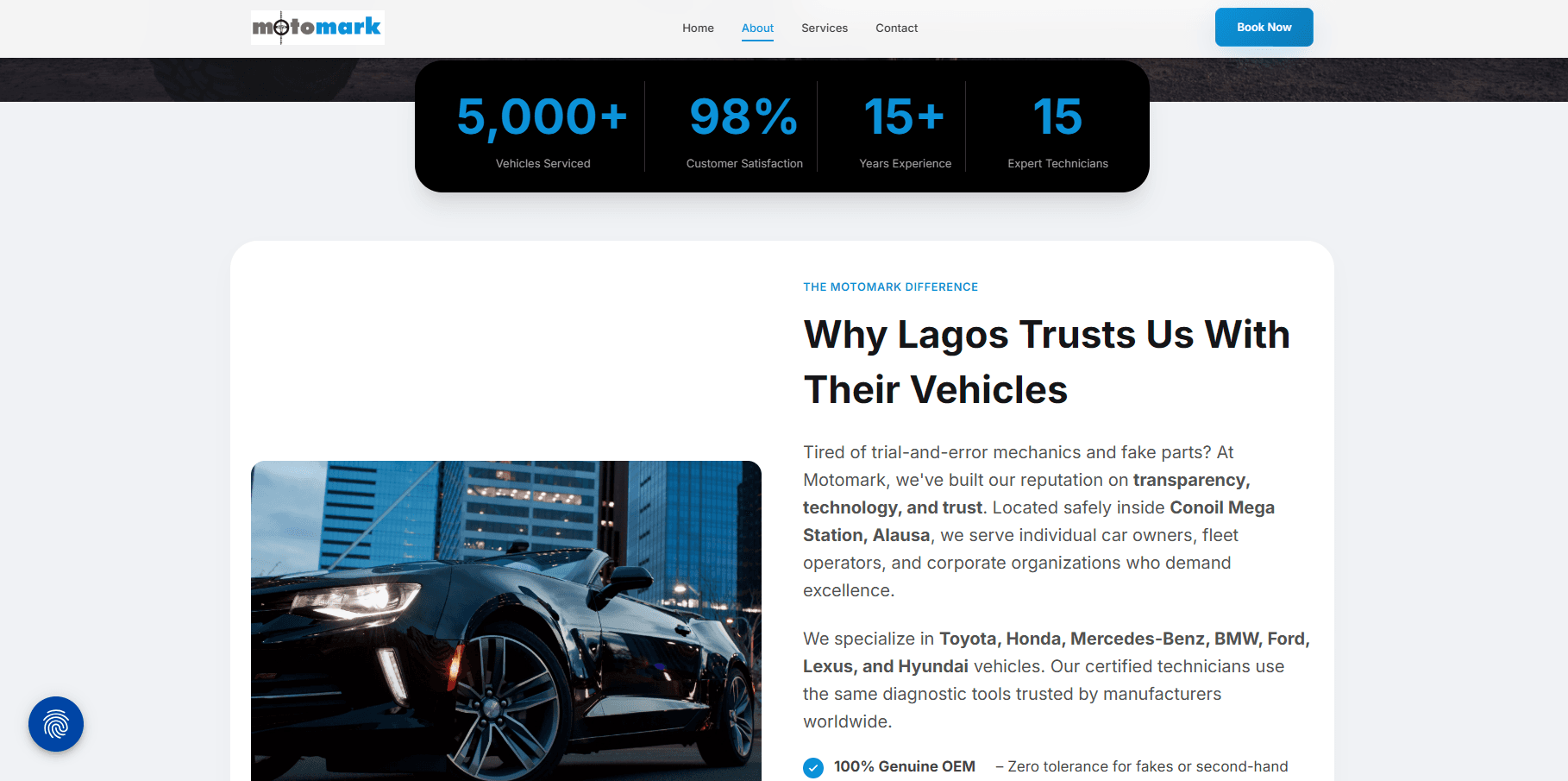 Motomark project screen 3